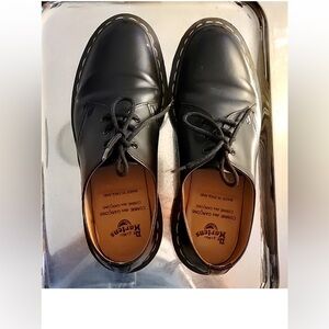 Doc Martens Comme des Garcons colab, classic Oxford. Black leather, size 8